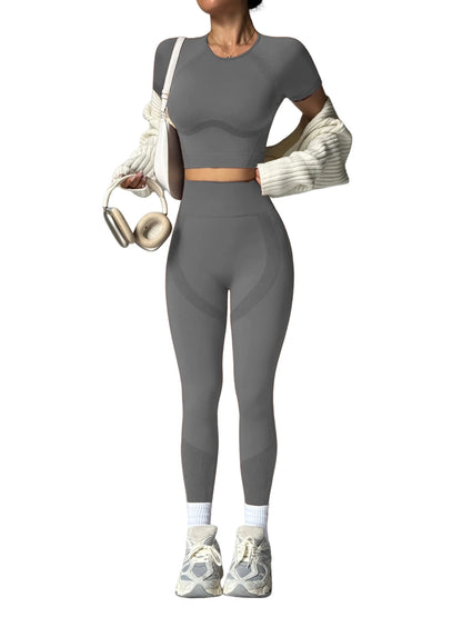 NIVIA Active Motion™ Seamless Short-Sleeve Top & High-Waist Legging Set