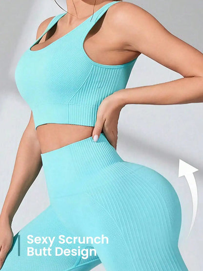 NIVIA Active Flow™ Seamless Cross-Strap Bra & Legging Set