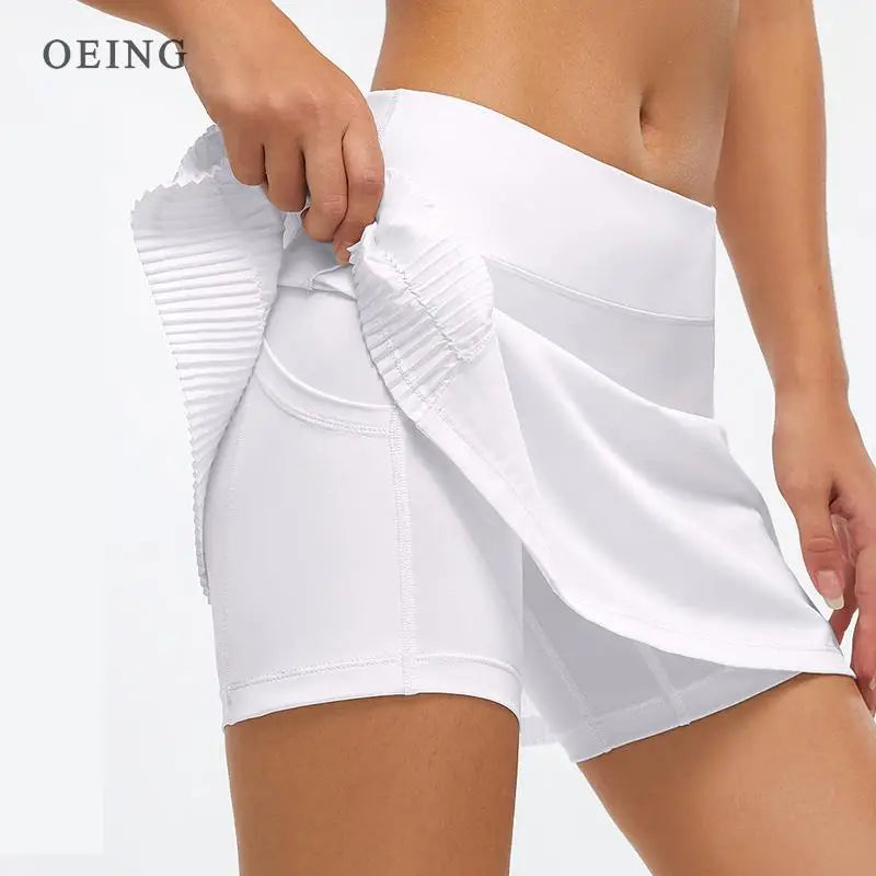 NIVIA Active Tennis Skort – Pleated High-Waist Fit with Inner Shorts