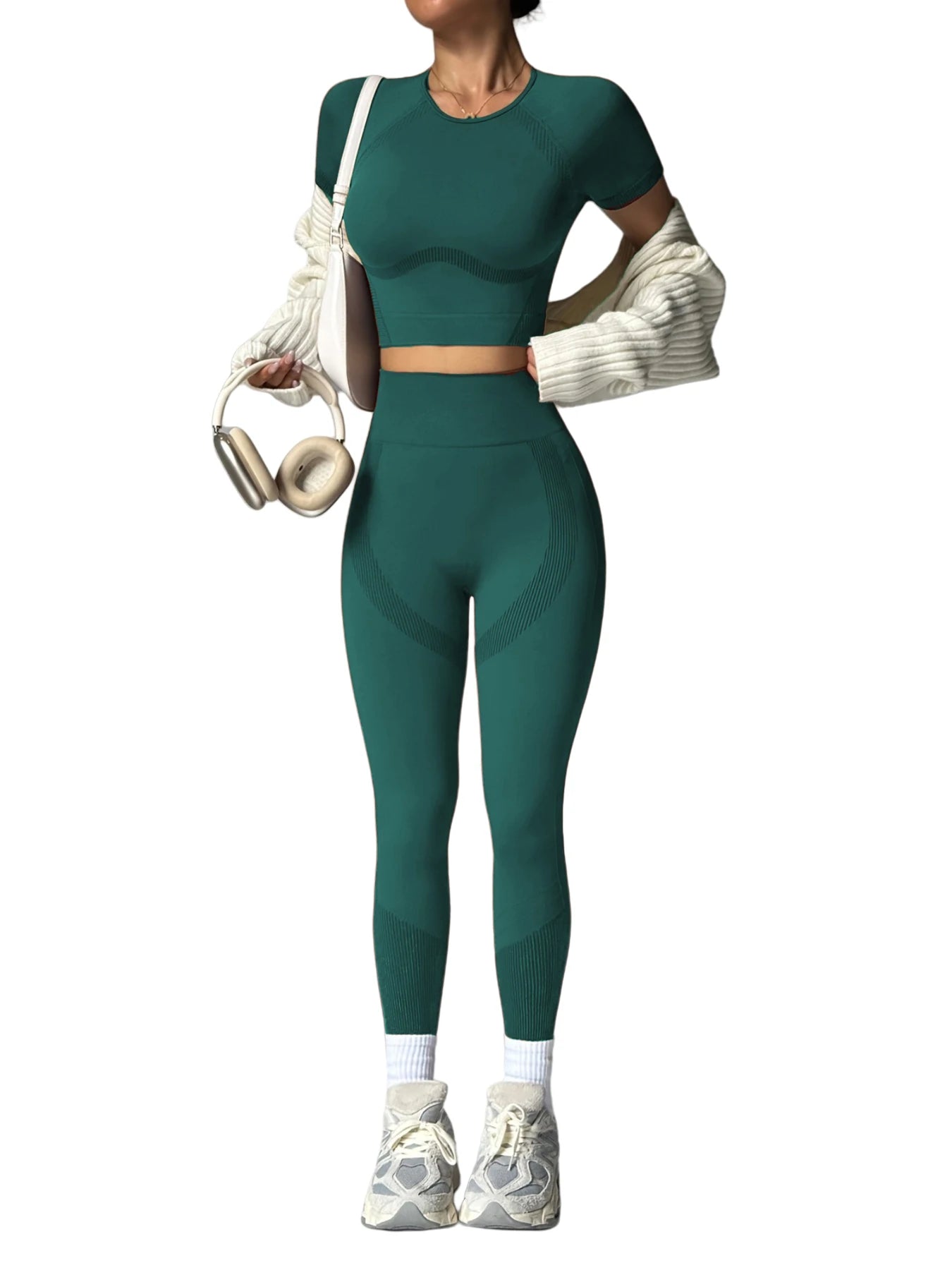 NIVIA Active Motion™ Seamless Short-Sleeve Top & High-Waist Legging Set