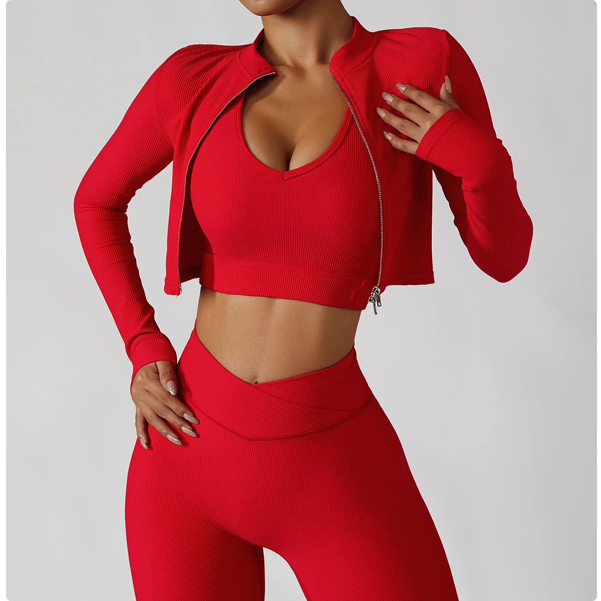 NIVIA Active Elevate™ 3-Piece Gym Set (Jacket, Bra & Leggings)