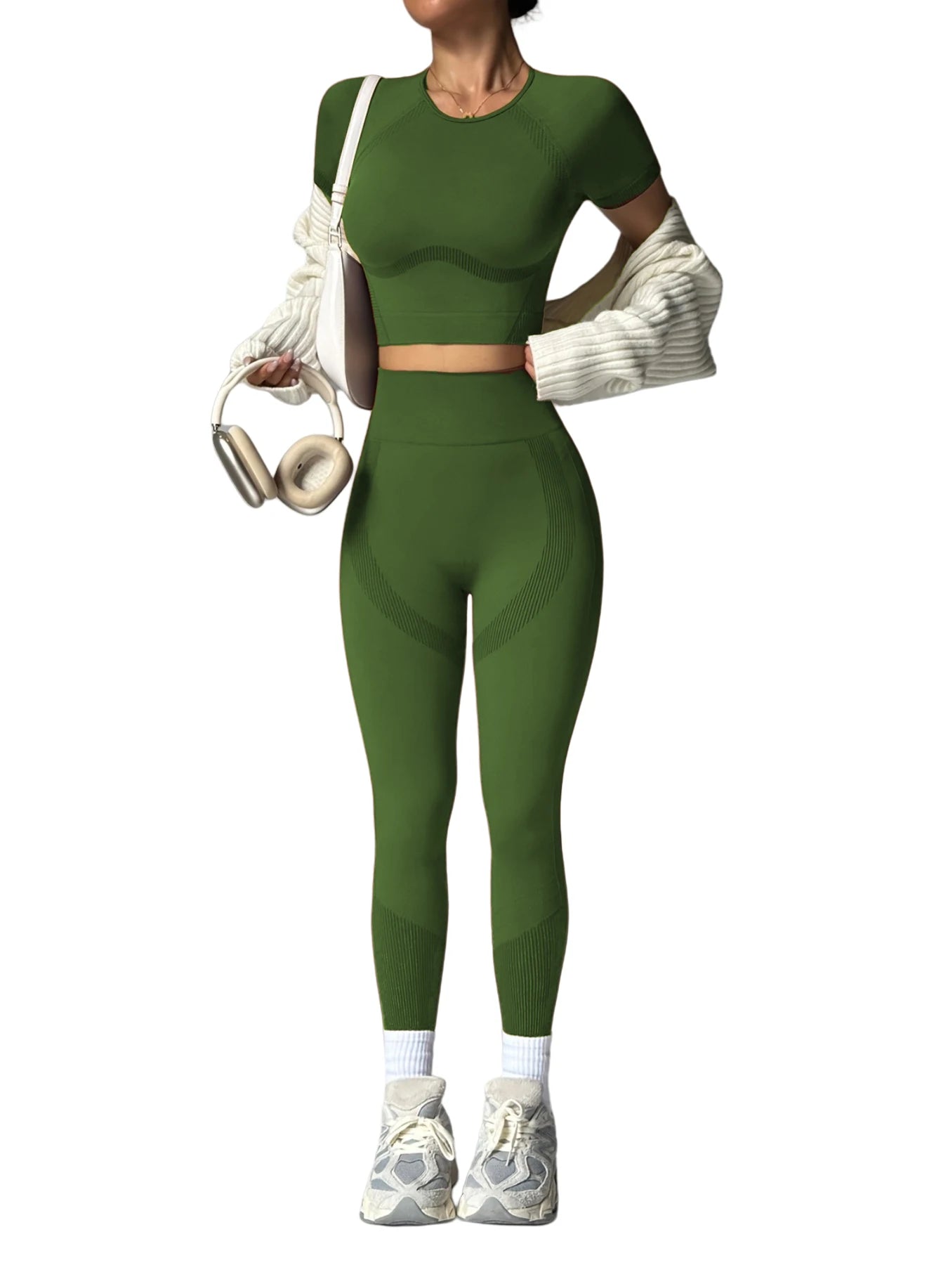 NIVIA Active Motion™ Seamless Short-Sleeve Top & High-Waist Legging Set