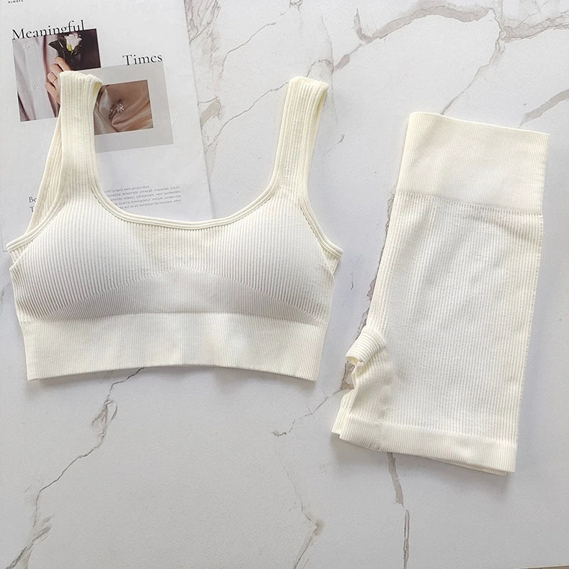 SculptFit™ 2-Piece Nivia Activewear Set – High-Impact Support Bra & High-Waist Tummy Control Leggings