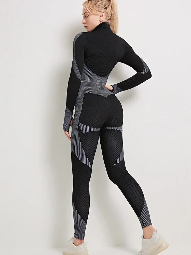 NIVIA Active Flex™ Long-Sleeve Zip Crop Top & Leggings Set