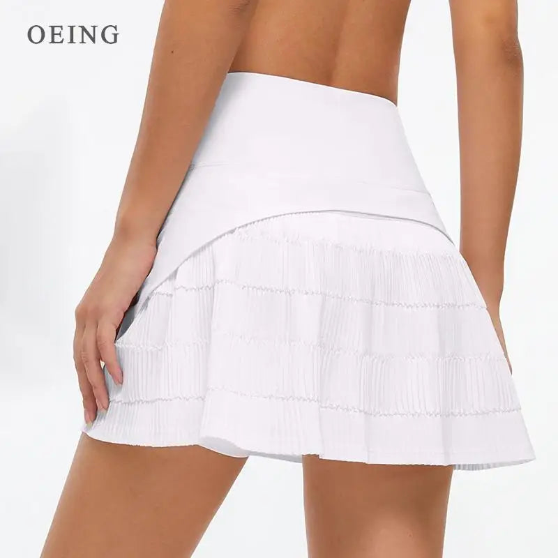 NIVIA Active Tennis Skort – Pleated High-Waist Fit with Inner Shorts