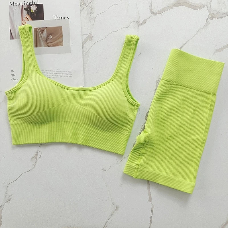 SculptFit™ 2-Piece Nivia Activewear Set – High-Impact Support Bra & High-Waist Tummy Control Leggings