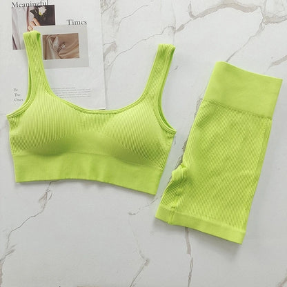 SculptFit™ 2-Piece Nivia Activewear Set – High-Impact Support Bra & High-Waist Tummy Control Leggings