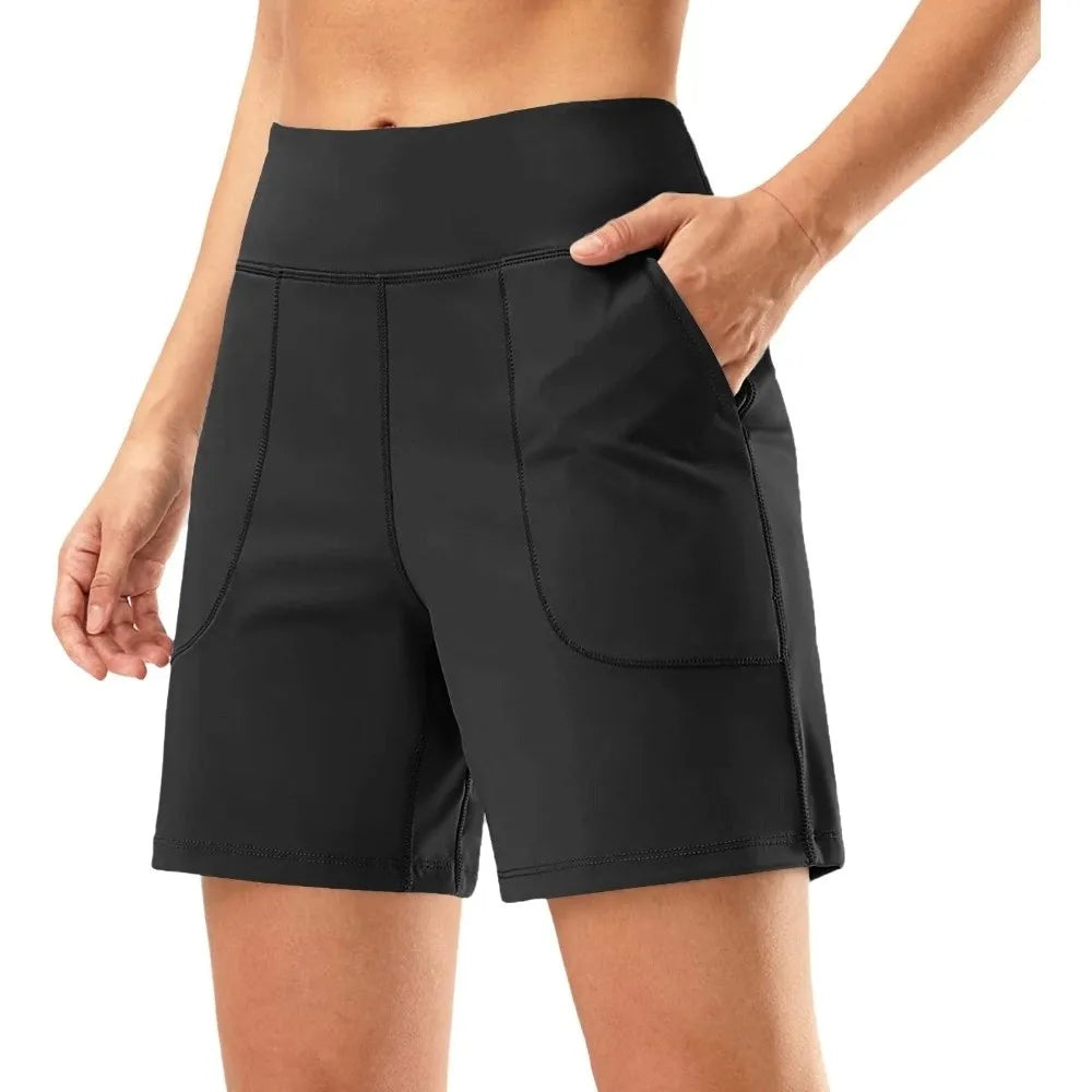 Nivia Active Women’s Running Shorts – High-Waist Elastic Fit, Quick-Dry & Breathable Performance