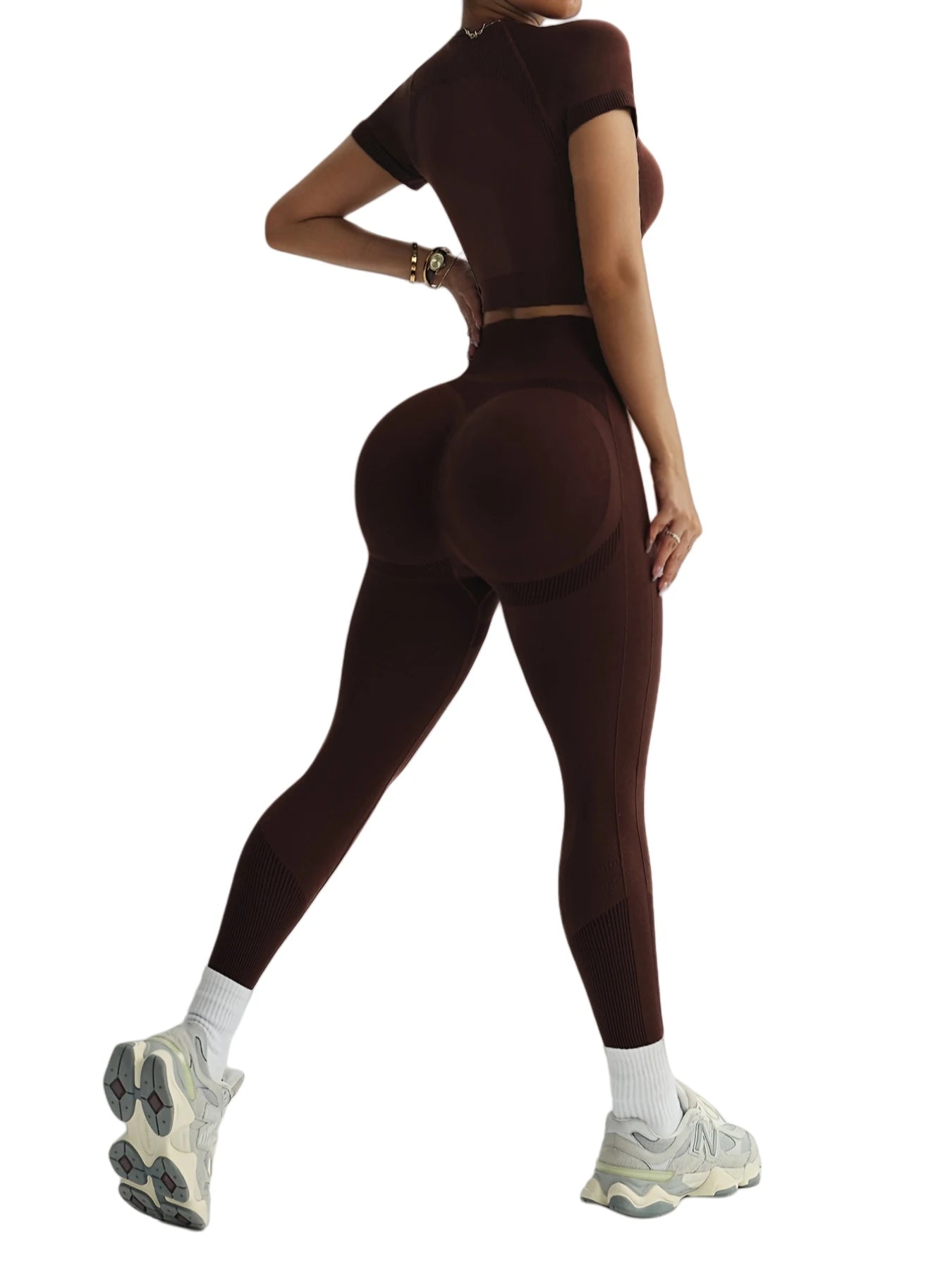 NIVIA Active Motion™ Seamless Short-Sleeve Top & High-Waist Legging Set