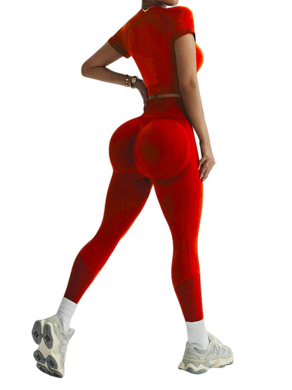 NIVIA Active Motion™ Seamless Short-Sleeve Top & High-Waist Legging Set