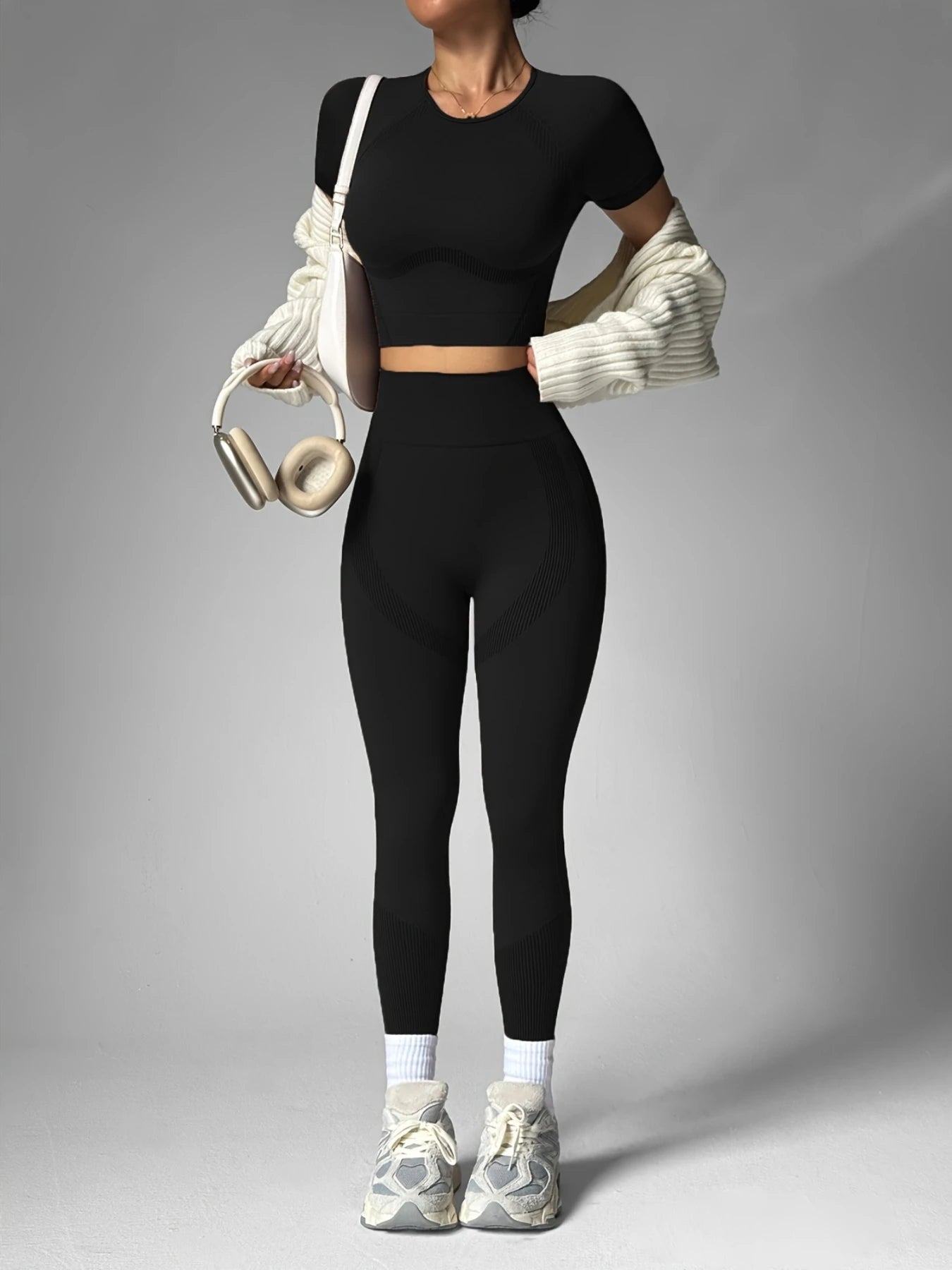 NIVIA Active Motion™ Seamless Short-Sleeve Top & High-Waist Legging Set