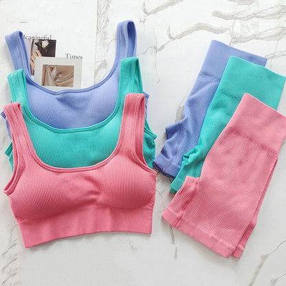SculptFit™ 2-Piece Nivia Activewear Set – High-Impact Support Bra & High-Waist Tummy Control Leggings