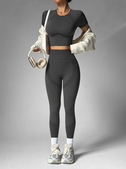 NIVIA Active Motion™ Seamless Short-Sleeve Top & High-Waist Legging Set