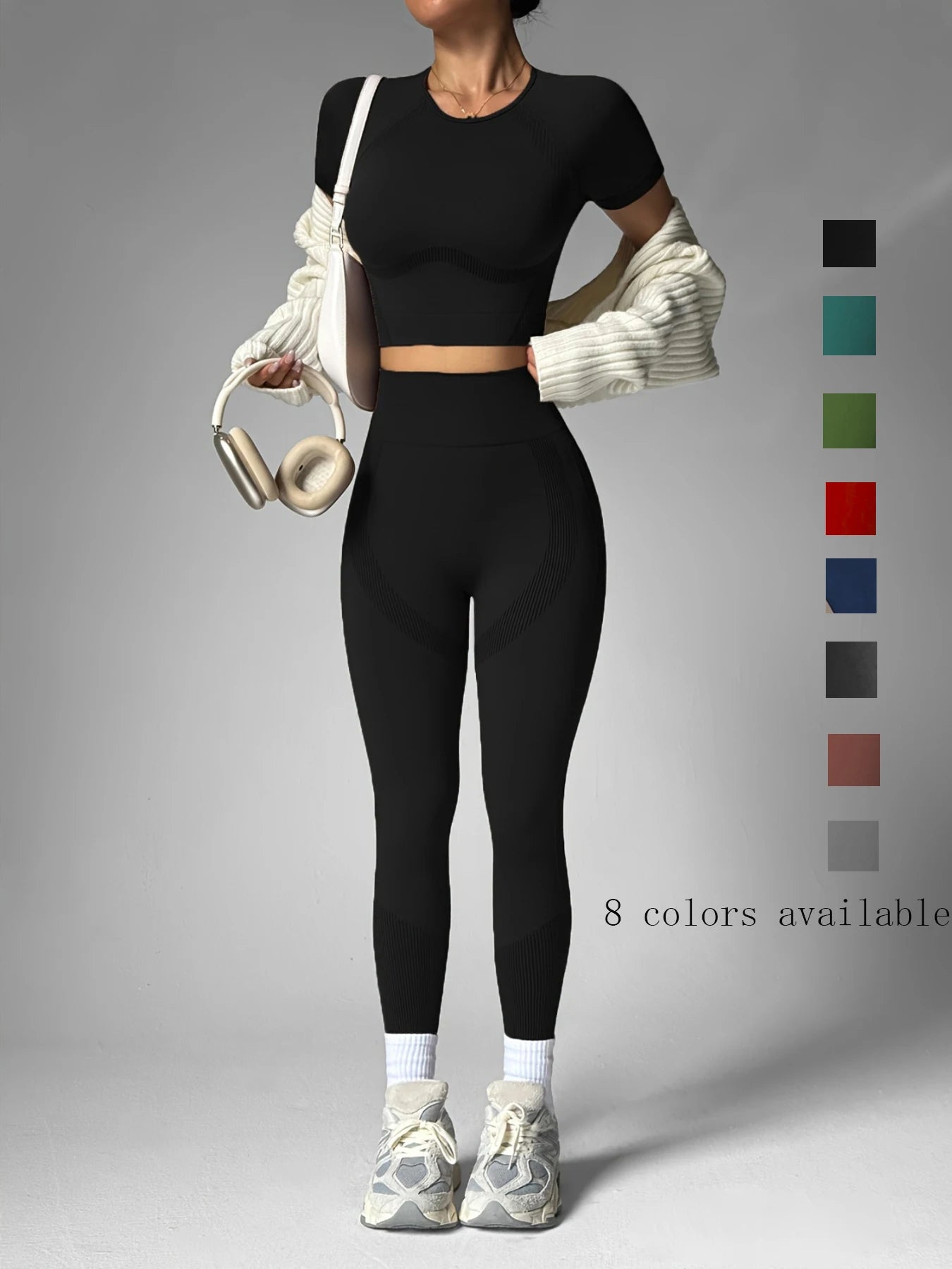 NIVIA Active Motion™ Seamless Short-Sleeve Top & High-Waist Legging Set