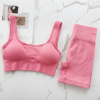 SculptFit™ 2-Piece Nivia Activewear Set – High-Impact Support Bra & High-Waist Tummy Control Leggings