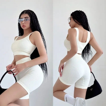 SculptFit™ 2-Piece Nivia Activewear Set – High-Impact Support Bra & High-Waist Tummy Control Leggings